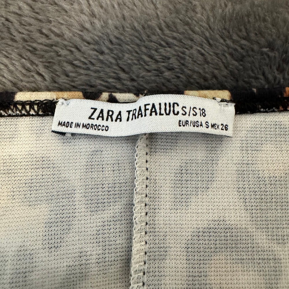 Zara‎ Trafaluc Leopard Print Mini Dress Spaghetti Strap Animal Print Brown Small - Picture 4 of 6